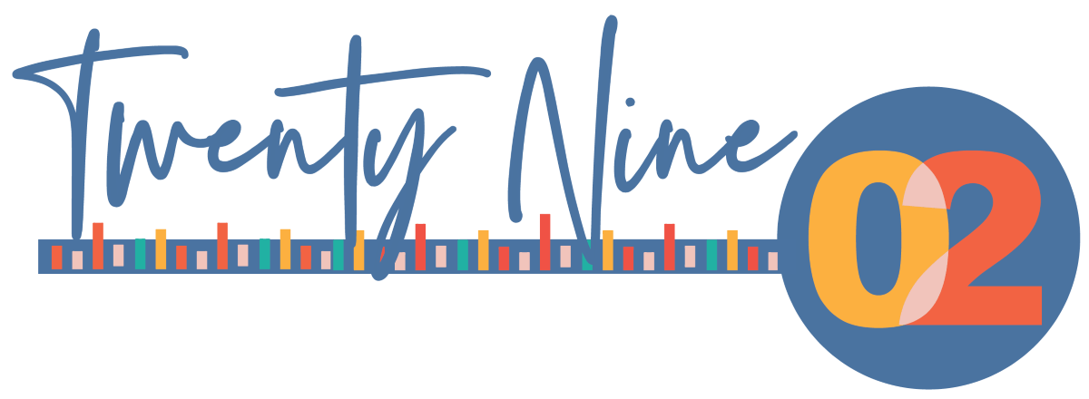 A logo with the text "Twenty Nine" and a graphic of a heartbeat line below it.